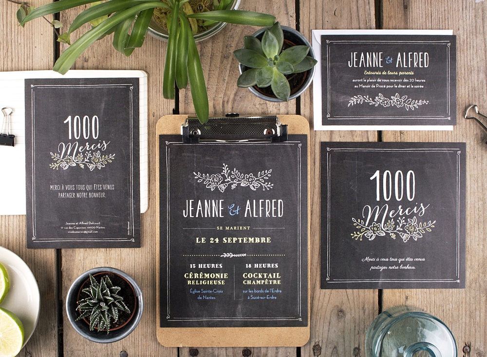 Mariage Déco ardoise : artisanal & chic !
