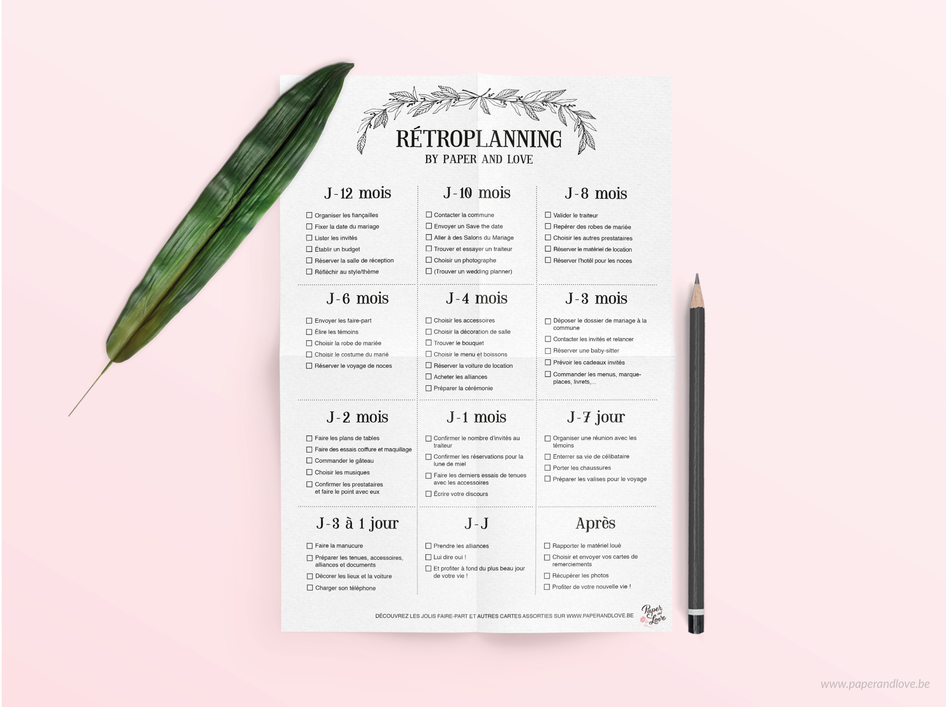Un an avant le mariage : le retro-planning