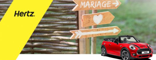 Dans quelle voiture arriver au mariage ? Hertz vous accompagne.