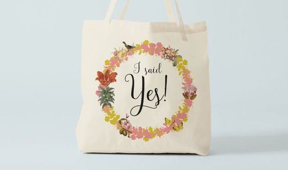 Le tote bag de la mariée