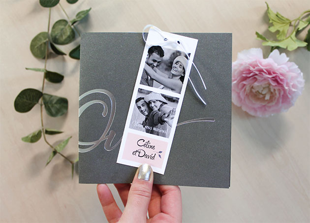 faire-part de mariage avec photo de couple Tadaaz