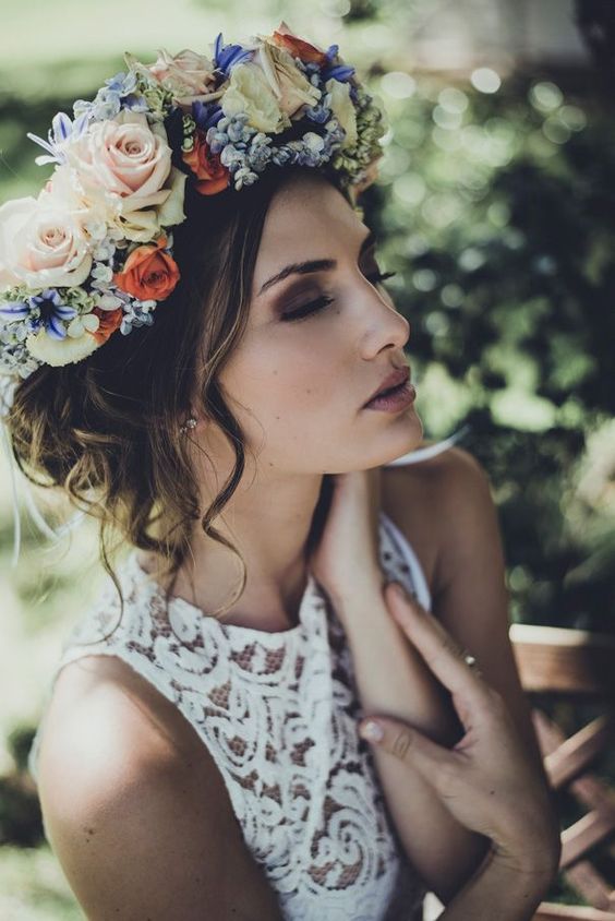 couronne de fleurs tendance mariage 2019