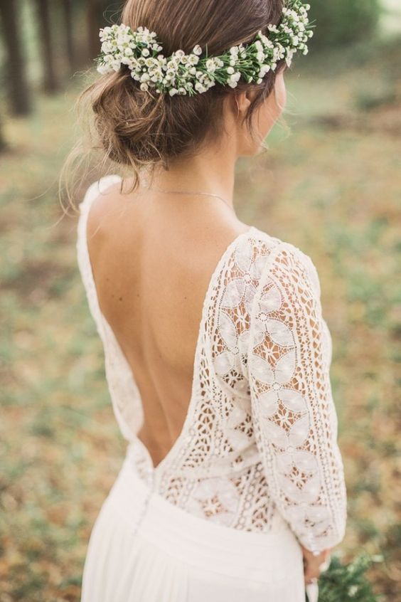 couronne de fleurs tendance mariage 2019