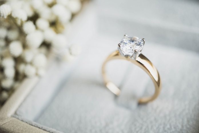 solitaire en diamant, bague de fiançailles