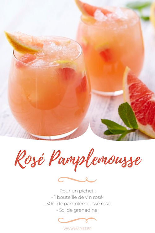 rosé pamplemousse mariage