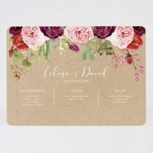 faire-part mariage bohème