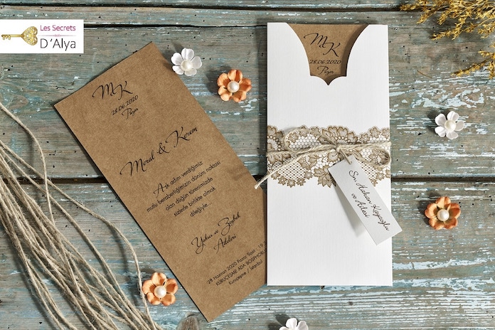faire part mariage vintage champêtre