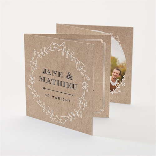 faire part mariage vintage champêtre