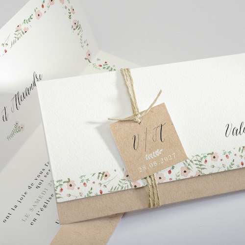 faire part mariage vintage champêtre