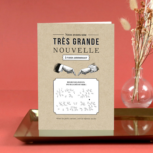 faire part mariage vintage original