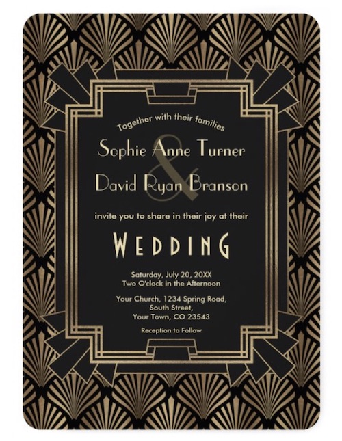 faire part mariage vintage années folles