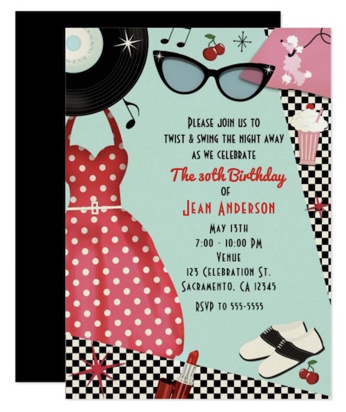 faire part mariage vintage années 50