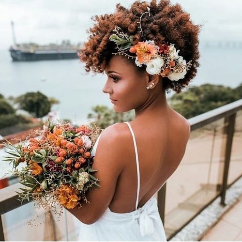 coiffure mariage cheveux afro