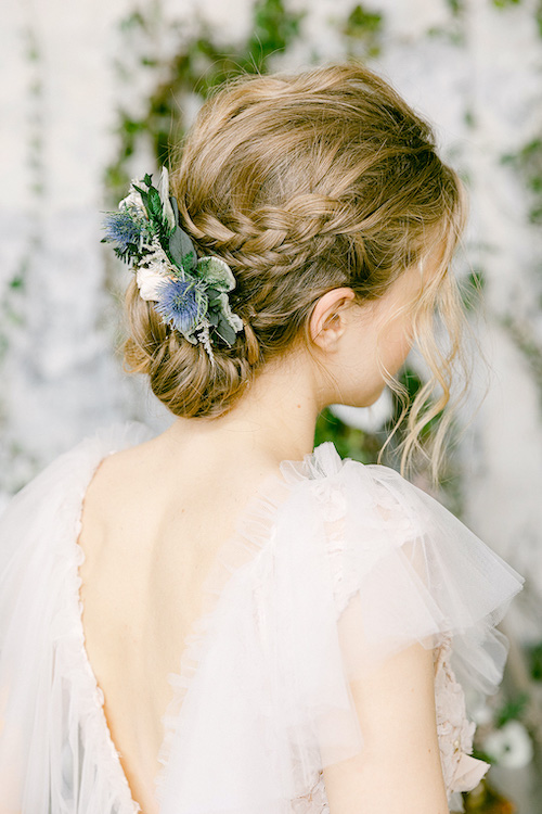 tendance coiffure mariage cheveux mi longs 