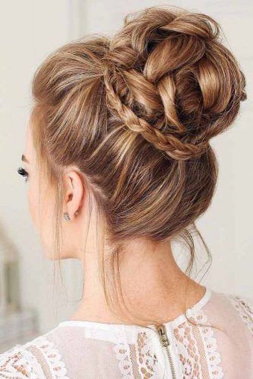 chignon haut mariage