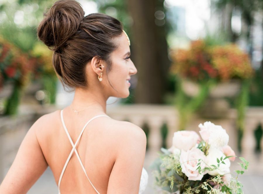 chignon haut mariage