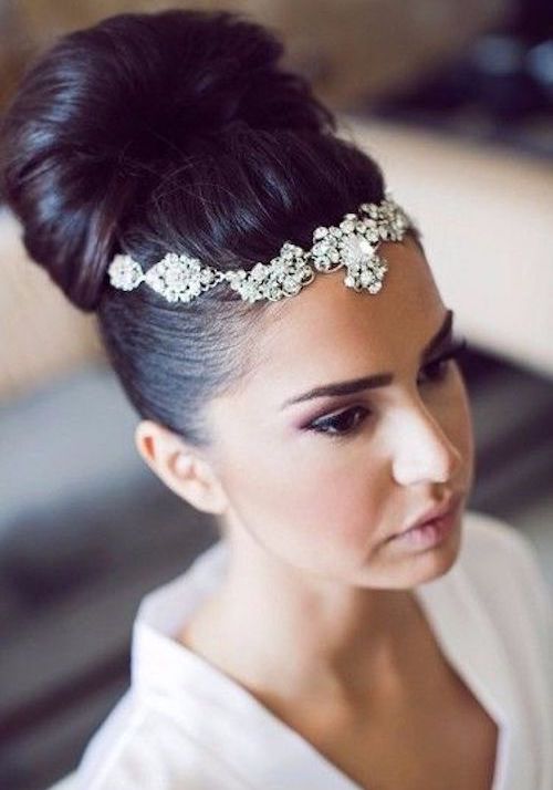 chignon haut mariage