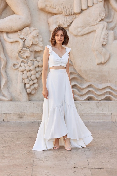 robe de mariée deux pièces
