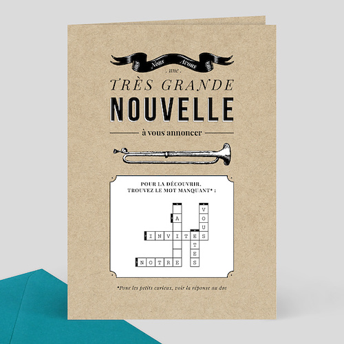 faire part mariage vintage 