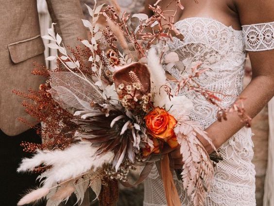 bouquet de mariée bohème