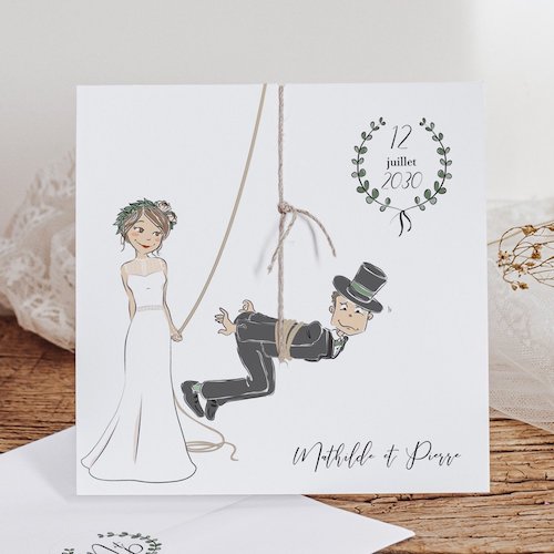 faire part mariage humour