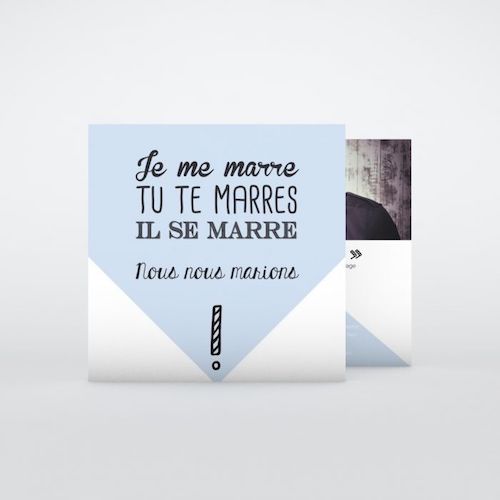 faire part mariage humour
