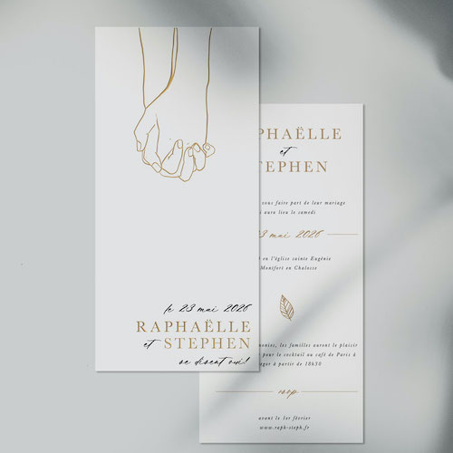 faire part mariage chic
