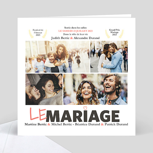 faire part mariage humour