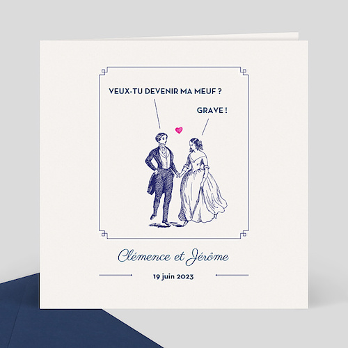 faire part mariage humour