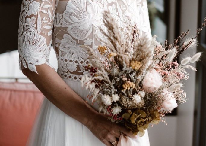 bouquet mariée fleurs séchées
