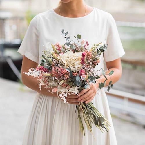 bouquet mariée fleurs séchées