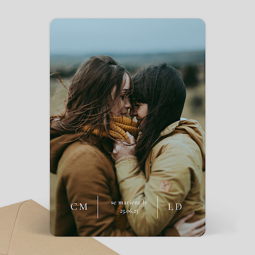 faire-part mariage avec photo