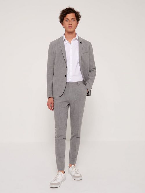 costume mariage gris
