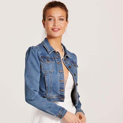 veste en jean mariée LILLY, veste en jean mariage femme